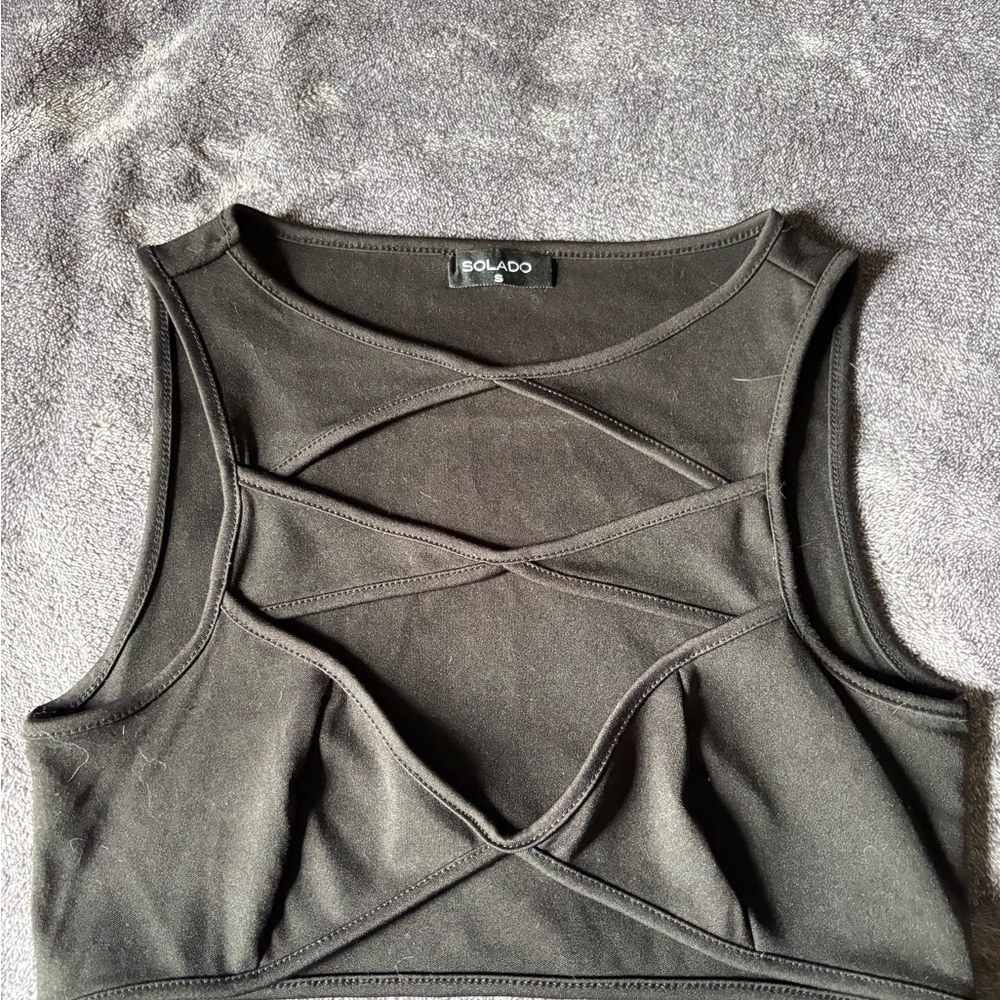 Solado Black Women's Crop Top